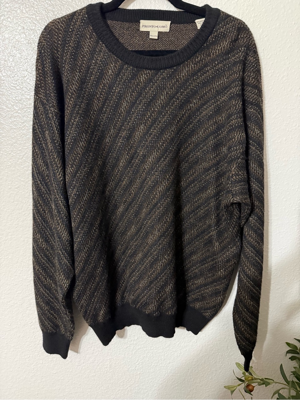 Pronto Uomo Merino Wool Blend Crewneck Sweater XXL